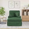 vidaXL Chaise Lounge med Kjol Jungelgr&ouml;n 91 x 157 x 91 cm Ribbad Tyg