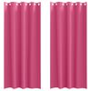 vidaXL M&ouml;rkl&auml;ggningsgardiner med Ringar 2 st Klart Pink 245 x 140 cm