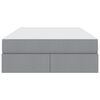 vidaXL F&ouml;rvaringss&auml;ng med madrass Ljusgr&aring; 120 x 200 cm Polyester