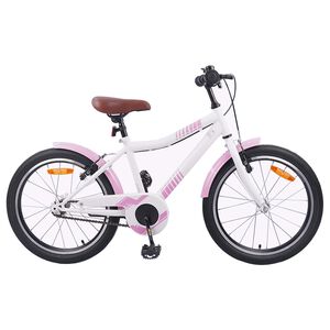 vidaXL Barncykel 20 Tum f&ouml;r 6-11 &aring;r gamla Ljusrosa