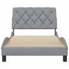 vidaXL Bed Frame without Mattress Light Grey 100x200 cm Fabric