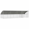 vidaXL H&ouml;nshus 4 st Silver 800 x 200 x 200 cm Galvaniserat st&aring;l
