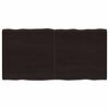 vidaXL Bordsskiva m&ouml;rkbrun 120x60x(2-4) cm massivt tr&auml; levande kant