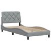 vidaXL Bed Frame without Mattress Light Grey 90x200 cm Fabric