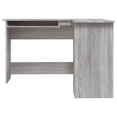 vidaXL Hörnskrivbord grå sonoma 120x140x75 cm konstruerat trä