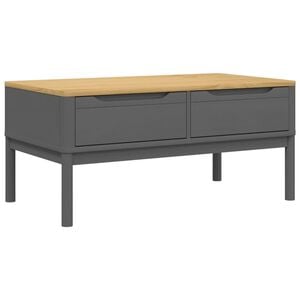vidaXL Soffbord FLORO gr&aring; 99x55,5x45 cm massiv furu