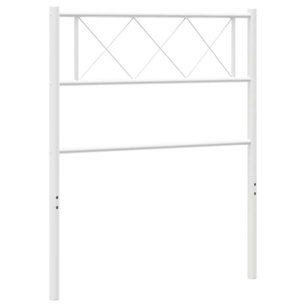 vidaXL Huvudgavel metall vit 107 cm