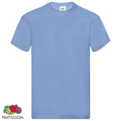 Fruit of the Loom Original t-shirt 5-pack ljusblå stl. 3XL bomull