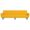 vidaXL B&auml;ddsoffa 2-sits gul sammet
