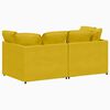 vidaXL Modulsoffa med kuddar sammetsgul