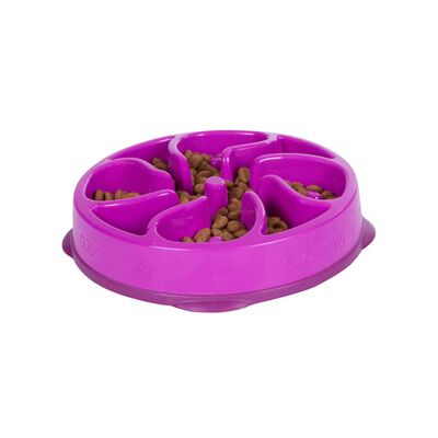 Outward Hound Ät-långsamt matskål för hundar mini Slo Bowl lila