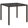 vidaXL Tr&auml;dg&aring;rdsbord Brun 90 x 90 x 75 cm konstrotting