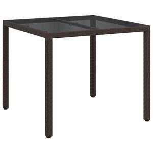 vidaXL Tr&auml;dg&aring;rdsbord Brun 90 x 90 x 75 cm konstrotting