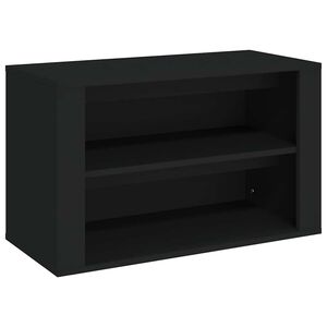 vidaXL Skohylla svart 75x35x45 cm konstruerat tr&auml;