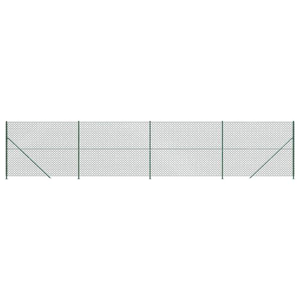 vidaXL Gunnebost&auml;ngsel med stolpsko gr&ouml;n 2x10 m