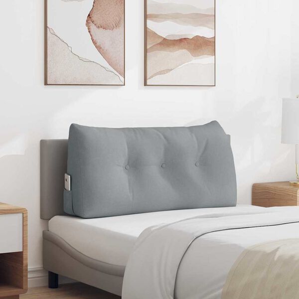 vidaXL Ryggkudde Ljusgr&aring; 100 x 24 x 50 cm tyg