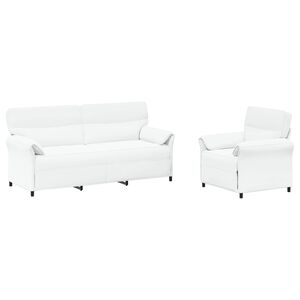 vidaXL Soffset 2 st Vit Tyg