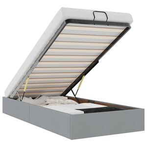 vidaXL Ottoman s&auml;ngram utan madrass ljusgr&aring; 80x200 cm tyg