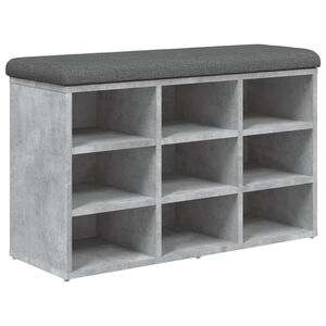 vidaXL Skob&auml;nk betonggr&aring; 82x32x50 cm konstruerat tr&auml;