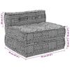 vidaXL Modulär soffa Ljusgrå 70 x 70 x 56 cm tyg