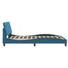 vidaXL Bed Frame without Mattress "Hanko" Blue 120x200 cm Velvet