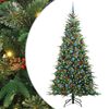 vidaXL Plast Hingad Julgran med 300 LED-lampor Gr&ouml;n 240 cm PE och PVC