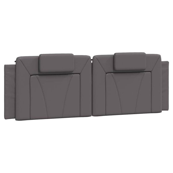 vidaXL Headboard Cushion "Viana" Grey 160 cm Faux Leather