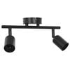 vidaXL Spotlight med 2 lampor och glödlampor 2 W svart E27