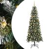 vidaXL Konstgjord julgran Gr&ouml;n 210 cm PVC, plast och st&aring;l