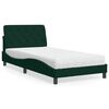 vidaXL Bed with Mattress Dark Green 100x200 cm Velvet