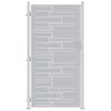 vidaXL Tr&auml;dg&aring;rdsgrind 85 x 196 cm Rostfritt st&aring;l Silver L&aring;sbar