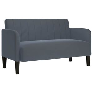 vidaXL Loveseat soffa m&ouml;rkgr&aring; 109 cm sammet