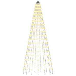vidaXL Julgransbelysning med markspjut 270 LED-lampor Varmvit och