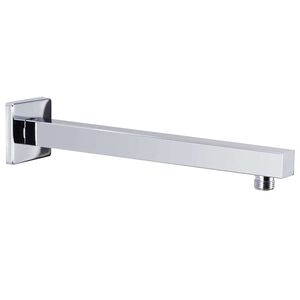 vidaXL Duscharm fyrkantig rostfritt st&aring;l 201 silver 30 cm