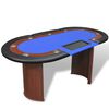 vidaXL Pokerbord f&ouml;r 10 spelare med dealerplats bl&aring;