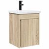 vidaXL Badrumsspegel med kran Sonoma-ek 42 x 40 x 74,5 cm