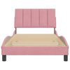 vidaXL Bed Frame without Mattress "Hanko" Pink 100x200 cm Velvet