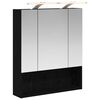 vidaXL Badrumsspegelsk&aring;p Svart Ek 60 x 14.5 x 70 cm Konstruerat tr&auml;
