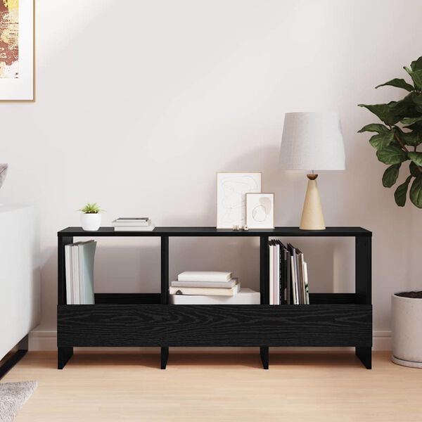 vidaXL Tidningshylla Svart Ek 102 x 30 x 45 cm