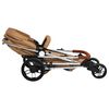 vidaXL Barnvagn 3-i-1 taupe aluminium