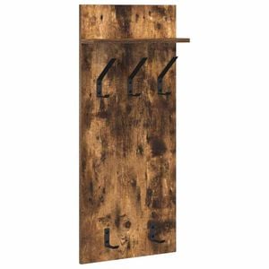 vidaXL V&auml;ggmonterad Kl&auml;dh&auml;ngare med hylla R&ouml;kt ek 40 x 10 x 90 cm