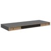 vidaXL Sv&auml;vande v&auml;gghylla gr&aring; h&ouml;gglans 60x23,5x3,8 cm MDF