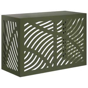 vidaXL T&auml;ckning f&ouml;r Luftkonditionering Olivgr&ouml;n 90 x 40 x 60 cm St&aring;l