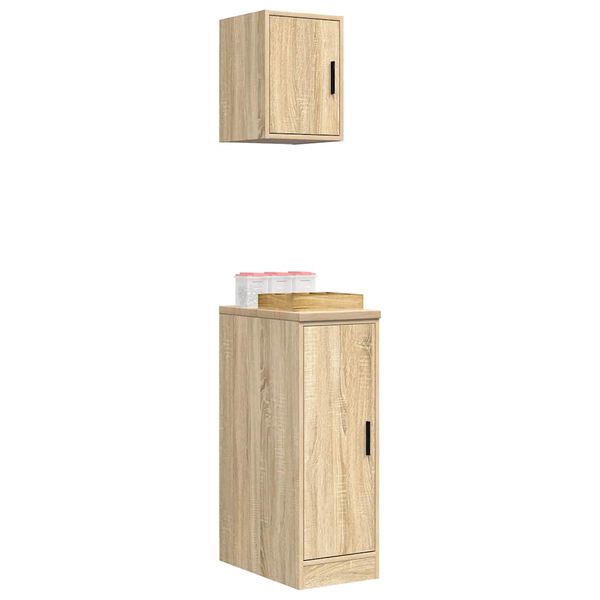 vidaXL Garagesk&aring;p 2 st, Sonoma ek konstruerat tr&auml;