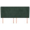 vidaXL S&auml;nggavel med kanter m&ouml;rkgr&ouml;n 163x23x118/128 cm sammet