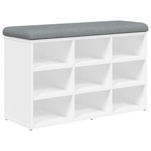 vidaXL Skob&auml;nk vit 82x32x50 cm konstruerat tr&auml;