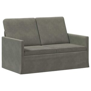 vidaXL Soffa f&ouml;r 2 personer Ljusgr&aring; 130 x 81 x 82 cm Kordread tyg