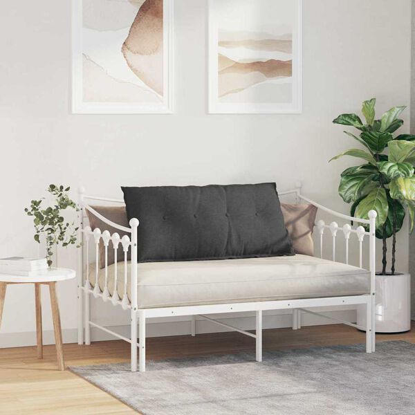 vidaXL Ryggkudde M&ouml;rkgr&aring; 100 x 50 cm Kordread tyg