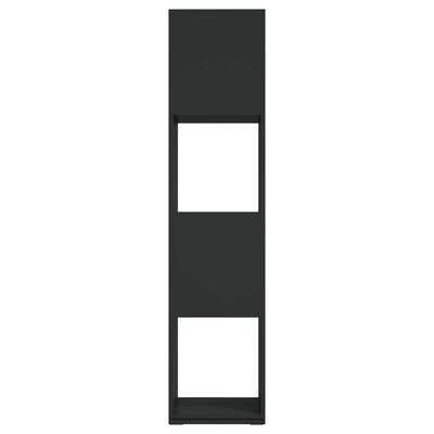 vidaXL Roterande hylla svart 34,5x34,5x75,5 cm spånskiva