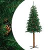 vidaXL Smal plastgran med &auml;kta tr&auml; och kottar gr&ouml;n 180 cm PVC